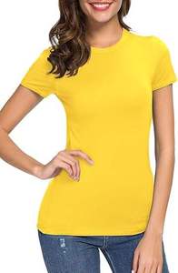 Camisetas de Moda para Mujer, con Logotipo Personalizado, Suaves, Transpirables, de Secado Rápido, para Verano, Corte Ajustado, Manga Corta, Algodón, Colores Personalizados - Product Image 4