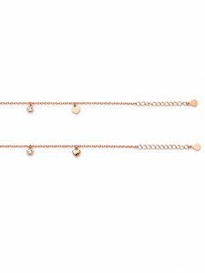 Namivaa Chaîne de cheville en argent sterling 925 finition or rose avec pendentif cœur, design minimaliste poli pour femme, idéale pour le quotidien, cadeau - Product Image 4