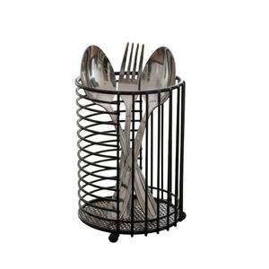 Porta cubiertos vintage de metal dorado, organizador de utensilios de acero con recubrimiento en polvo, soporte para cucharas y tenedores de mesa para uso en cocina y comedor. - Product Image 4