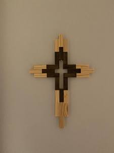 Croix chrétienne en bois faite à la main, décoration murale religieuse pour la maison, la salle de prière et la décoration spirituelle - Product Image 2