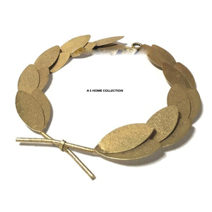 Couronne de Noël en métal à sublimation vierge, design feuillage, prix de gros, forme ronde, personnalisable, pour décoration murale - Product Image 3