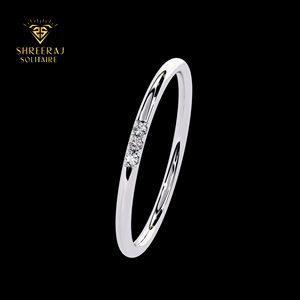 Anillo de Boda Minimalista de Oro Sólido de 18K con Diamante Natural Certificado por IGI de 0.10 Quilates, Extraído de la Tierra, para Uso Diario - Product Image 3