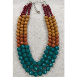 Ensemble de colliers artisanaux, perles en résine naturelle polies, collier multicolore, bijoux bohèmes tendance - Product Image 6