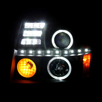 Projecteurs LED Halo noirs pour Cadillac Escalade 2002-2006, lampes L+R