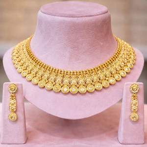 Elegante Juego de Collar y Pendientes con Diseño de Hoja, Chapado en Oro y Zirconia, para Boda, Modelo 53025 - Product Image 5