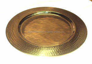 Plato de Servir Clásico de Acero Inoxidable Ecológico Hecho a Mano, Plateado, de 13 Pulgadas, para Hogares, Hoteles, Restaurantes y Fiestas - Product Image 6