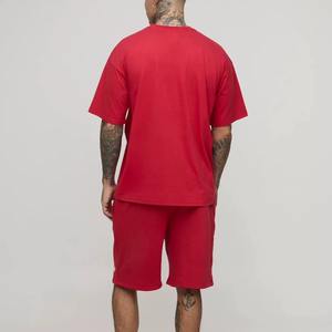 Conjunto de Sudadera con Capucha y Pantalones Cortos de Estilo Urbano con Lavado Ácido Personalizado, Unisex, Trajes Deportivos de Poliéster/Nailon, 2 Piezas, con Parches y Transferencia Térmica - Product Image 4