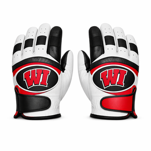 Gants de frappe de baseball en cuir légers pour hommes, imperméables, à doigts entiers, design flexible, ajustement confortable, protection améliorée de la paume - Product Image 1