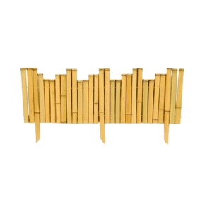 Valla de Bambú Económica al por Mayor, Resistente a la Intemperie, Poste Amarillo para Borde de Jardín Exterior - Product Image 1