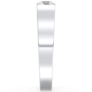 Bague REYES personnalisée en moissanite taille ronde en argent sterling 925 plaqué rhodium blanc 14K 18K, cadeau pour homme et femme - Product Image 5