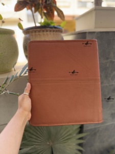 Western Designer Hand Tooled Zipper Lock Business Portfolio Binder Manufacture Cowhide leather <b>Document</b> <b>Folder</b> With Card Holder - Product Image 2