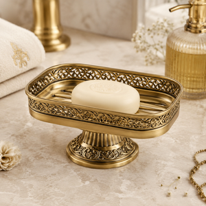 Porte-savon élégant en laiton de haute qualité – Support de savon moderne pour salle de bain, comptoir, hôtel, spa – Accessoire de salle de bain, plateau à savon - Product Image 3