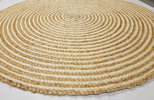 <b>Round</b> Natural <b>Carpet</b> Braided Jute Rug for Home Decor Traditional Handmade Jute Rug Handwoven Jute Rug At Best Price - Product Image 2