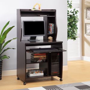 Carrello da Cucina Rosso Cocoa Espresso con Ripiani a Soppalco, Porta Spezie e Ruote Bloccabili - Carrello Multiuso per Cucina e Isola - Product Image 2