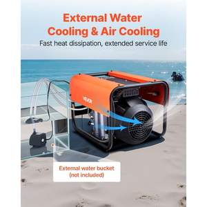 Compresseur d'air pour bouteille de plongée sous-marine 4500PSI/30Mpa, double cylindre, arrêt automatique, système de refroidissement par ventilateur externe, modèle PCP pour plongée sous-marine - Product Image 2
