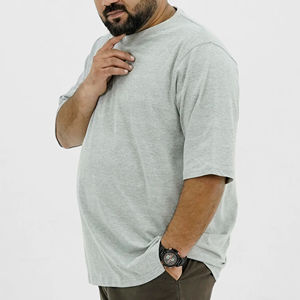 T-shirt uni 180 g/m² imprimé pour homme, en coton biologique vierge, coupe oversize, avec service OEM personnalisé - Product Image 5