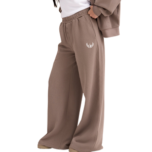 Conjunto de chándal de invierno para mujer, informal, estampado, con cremallera completa, chaqueta transpirable de forro polar texturizado y pantalones de pierna ancha - Product Image 2