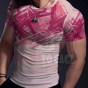 Designed Print Men's Crew Neck Woven <b>Short</b> Sleeve Eco-Friendly Sports T-Shirt Best Quality Casual Wear - Product Image 6