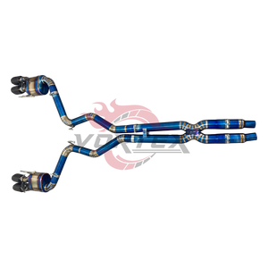 Puntas de escape Vortex Titanium con válvula para motor, sonido variable agresivo/suave, acabado azul quemado para Mustang 5.0 GT V8 2015-2017 - Product Image 4