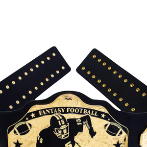 Cinturón de Campeón de Fútbol de Fantasía Personalizable, Cinturón Deportivo Negro y Dorado de Alta Calidad, Cinturón de Título Personalizado, Edición de Coleccionista - Product Image 5