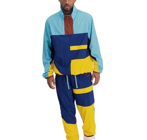 Top Training Jogging Casual Wear Nylon Chándal Jogging Suit Pullover Venta al por mayor Poliéster Windbreaker Street Wear Hombres Chándal - Product Image 3