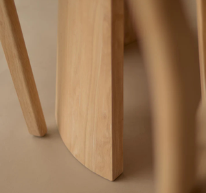 Ensemble de table à manger ovale en bois massif Mindi Mani, style minimaliste - Product Image 5