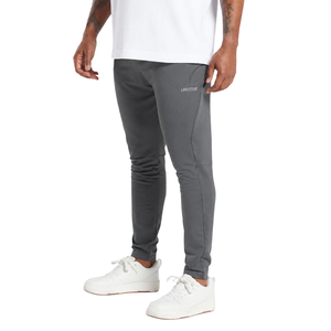Pantalon homme sur mesure coupe slim, jambe fuselée, taille élastique, petit logo, style streetwear décontracté, fournisseur en gros d'articles de mode OEM - Product Image 2