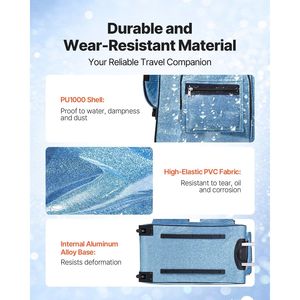 Borsa da ballo con ruote da 29 pollici con porta USB, appendiabiti regolabile e protezione della privacy, borsa da ballo e appendiabiti - Product Image 6