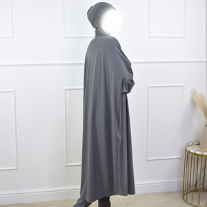 Traje de baño islámico musulmán de moda, ropa de playa de talla grande para mujer, de lujo, con patchwork, modesto, largo, de corte alto, estampado, con 2 cremalleras frontales - Product Image 3