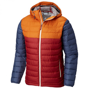 Men Outdoor <b>Jacket</b> Water Resistant Quick Dry Long Sleeve <b>Light</b> Blue Pocket Puffer Bubble <b>Jacket</b> - Product Image 1