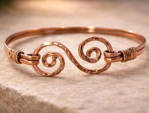 Vintage <b>Copper</b> <b>Bracelet</b> Handmade Adjustable Cuff Jewelry For Men Women Traditional Style - Product Image 2