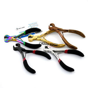Outils d'extension de cheveux sur mesure pince coupe kératine acier inoxydable couleurs personnalisées pour les coiffeurs pince d'extension de cheveux - Product Image 1