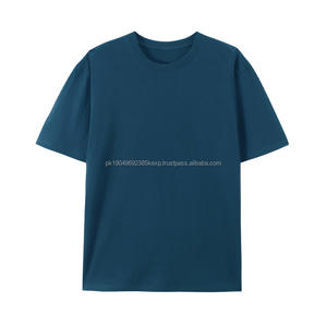 Camiseta Lisa de Cuello Redondo, Nueva Colección Verano, 220g, Hecha de Algodón Peinado, con Diseño de Logotipo Bordado Personalizado OEM - Product Image 1