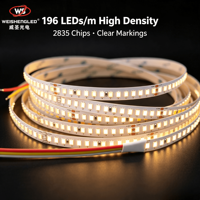 Lampu Strip LED 2835 196leds/m  Lumen Tinggi Lampu Pita LED Fleksibel untuk Dekorasi Proyek Dalam Ruangan