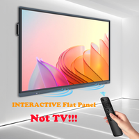 Tableaux blancs interactifs à écran tactile 65 pouces, tableau numérique intelligent à écran plat pour l'école avec caméra, NFC en option