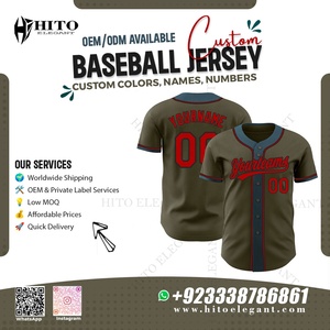 เสื้อเบสบอลแบบกระดุมเต็มสำหรับ2025เสื้อเจอร์ซีย์ปักลายเสื้อเบสบอลพิมพ์ซับลิเมชันตามสั่ง - Product Image 2