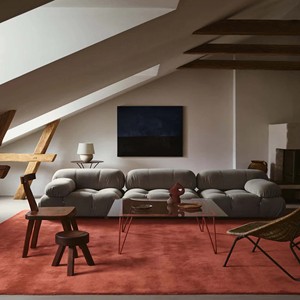 Grand tapis en noyer, couleur unie, moderne, tufté à la main, en laine, pour salon contemporain, chambre à coucher, décoration de sol douce, accent décoratif - Product Image 5