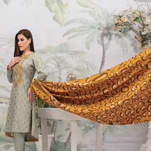 ชุดซาลวาร์ปักลายวิสโคสของผู้หญิง3ชิ้นทันสมัยสวยงามชุดปาร์ตี้ประจำวันสำหรับผู้ใหญ่ - Product Image 3