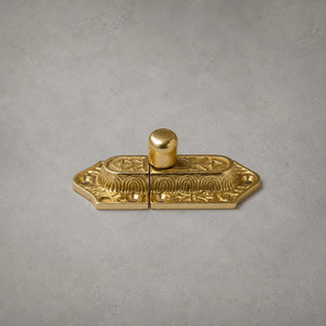 Loquet de placard en laiton massif SHUBHAM, loquet décoratif vintage pour porte de placard, quincaillerie de verrouillage coulissant de style antique - Product Image 4