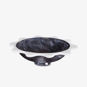 Bol de service en résine époxy de style européen, moderne, luxueux, poli, durable, écologique, personnalisé pour les mariages et les fêtes - Product Image 4