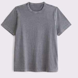 เสื้อยืดโอเวอร์ไซส์สีเทาฟอกแบบสั่งทำขายส่งสำหรับผู้ชาย เสื้อยืดพรีเมียมสไตล์วินเทจสีซีดจาง เสื้อผ้าสตรีทแวร์สุดเท่ เสื้อผ้ากีฬา ODM - Product Image 1