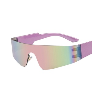 Cool Fashion Trend Frameless One Piece Non Mainstream Women's New Punk Frameless One Piece <b>Sunglasses</b> - Product Image 5