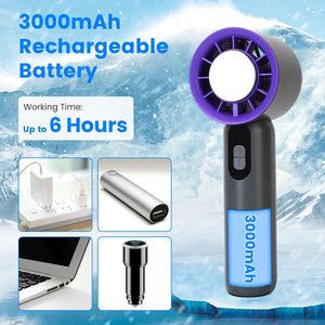 Ventilateur portable à 100 vitesses avec pack de glace supraconducteur, rechargeable 3000 mAh, écran LCD, commande tactile, alimentation USB - Product Image 2