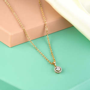 สร้อยคอจี้รัศมีเพชรทรงกลม - Product Image 2