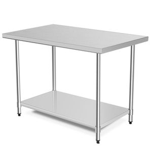 Tavolo da Lavoro Commerciale in Acciaio Inox 304 - 30 x 48 Pollici, Tavolo per Preparazione Cucina - Product Image 3