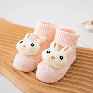 Lindos Calcetines de Bebé con Diseño de Cara de León 3D, de Algodón Amarillo, Tejidos, Antideslizantes, con Diseño de Dibujos Animados, para Otoño, de 0.5 a 3 Años - Product Image 3