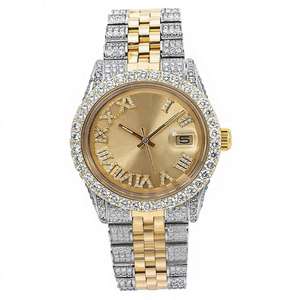 Montres mécaniques de luxe modernes, style hip-hop élégant, en acier inoxydable de 20 mm de largeur, cadran en verre de haute qualité, 41 mm, date automatique - Product Image 1