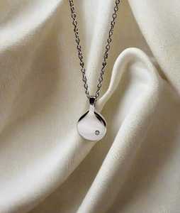 Diamond Flush Set Lobster clasp Pendant 14K Solid Gold Round Cut Lab Grown 17 Inch <b>Chain</b> 2.7mm <b>Necklace</b> Fine Jewelry Manufacture - Product Image 1