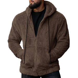 Sudadera con Capucha de Forro Polar Sherpa Personalizada para Hombre y Mujer, Suave, Cálida, con Cierre, para Invierno, Informal, de Moda, para Actividades al Aire Libre, de Fábrica - Product Image 1