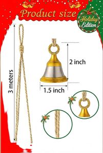 Campana Decorativa Metálica Navideña con Cuerda para Colgar, Ideal para Decoración de Hogar, Jardín y Fiestas - Product Image 5